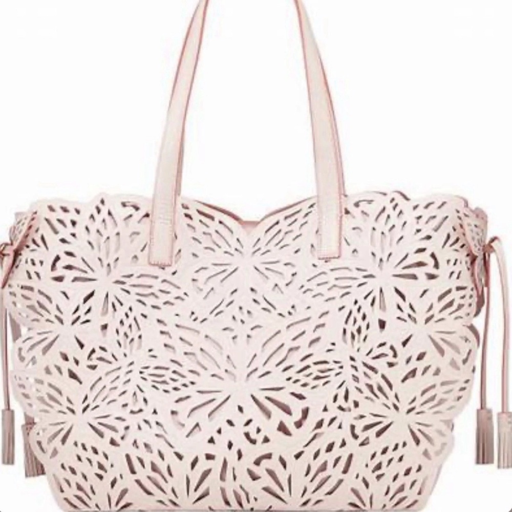Sophia Webster Liara Laser-Cut Leather Butterfly Tote Bag